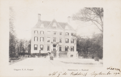 130675 Gezicht op het Kasteel Amerongen (Drostestraat 20) te Amerongen.